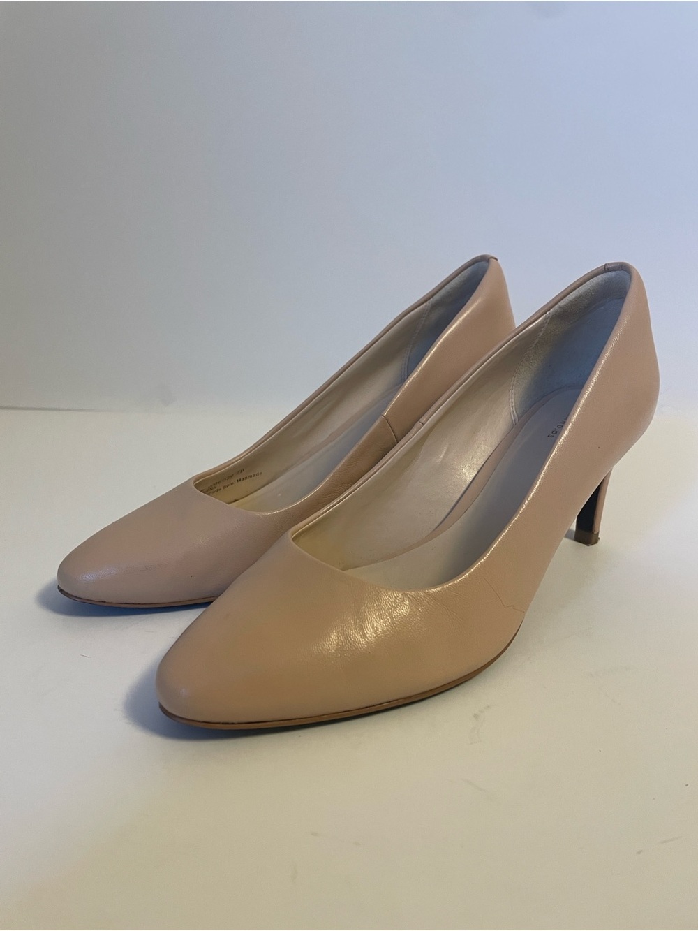 Cole Haan Grand.ØS Nude Leather Pumps Heels Size 7B